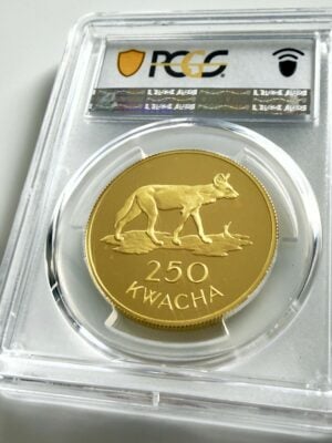 赞比亚-1979-250-夸查-非洲-野犬-PCGS-pr69dcam_2 赞比亚 1979年 250夸查非洲野犬 PCGS PR69 DCAM 板金币