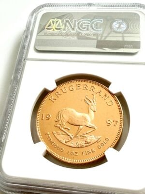 南非-1997-克鲁格-金质-NGC pf70_2 克鲁格兰1997年认证 NGC PF70 Ultra Cameo 顶级流行曲认证板