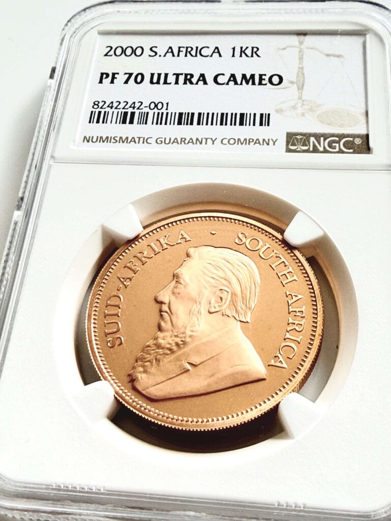 Krügerrand 2000 Proof NGC PF70 Ultra Cameo im zertifizierten Slab