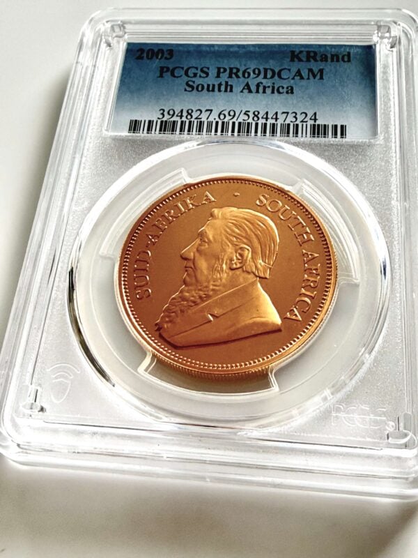 Südafrika 2003 Krügerrand 1 oz Gold Proof PCGS PR69 DCAM mit Paul-Kruger-Porträt