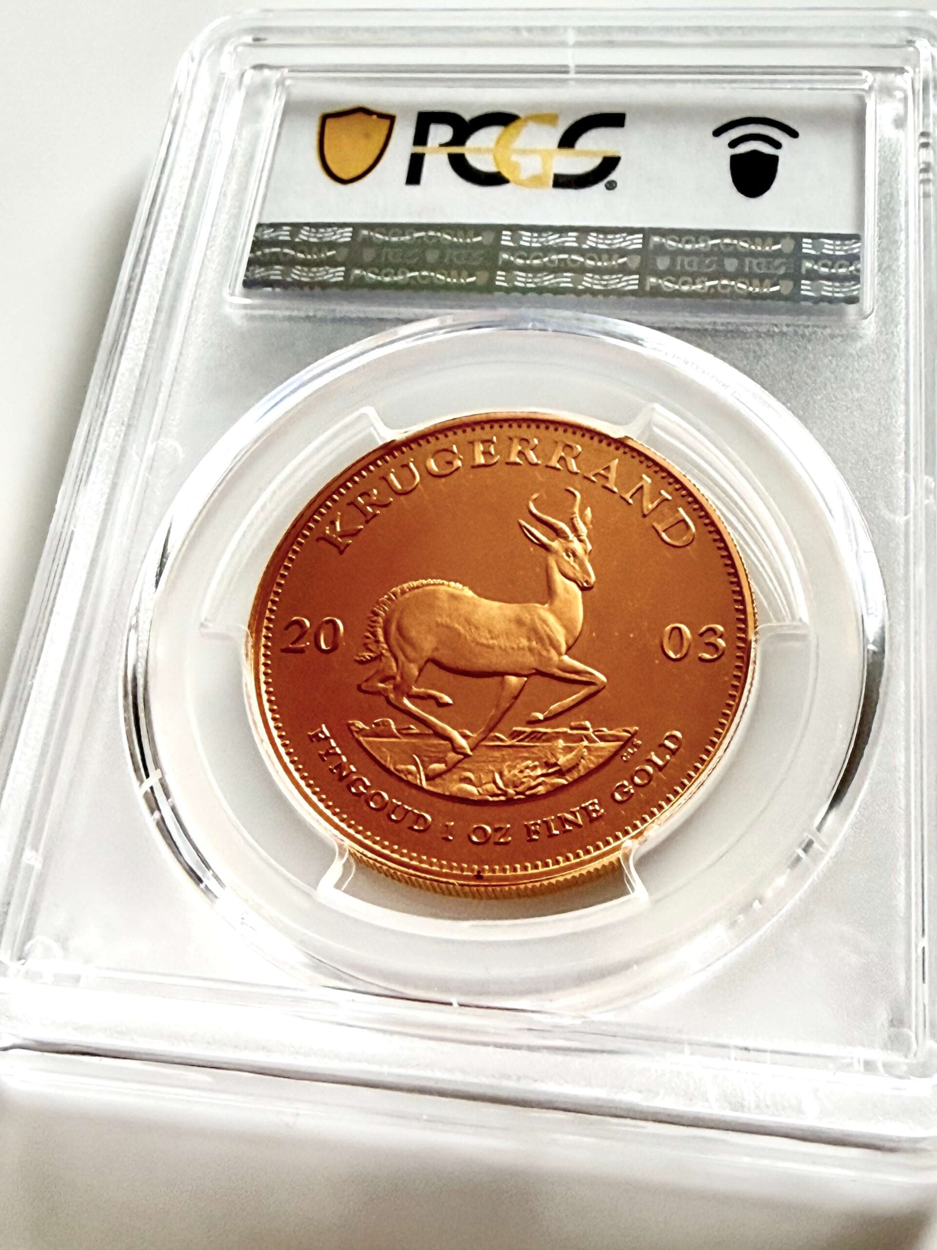 South Africa 2003 Krugerrand 1 oz Gold Proof PCGS PR69 DCAM with Paul Kruger portrait
