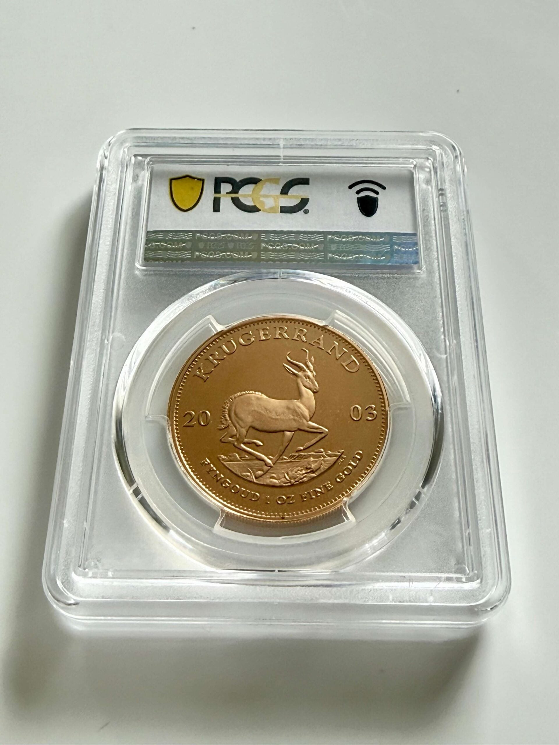 South Africa 2003 Krugerrand 1 oz Gold Proof PCGS PR69 DCAM with Paul Kruger portrait