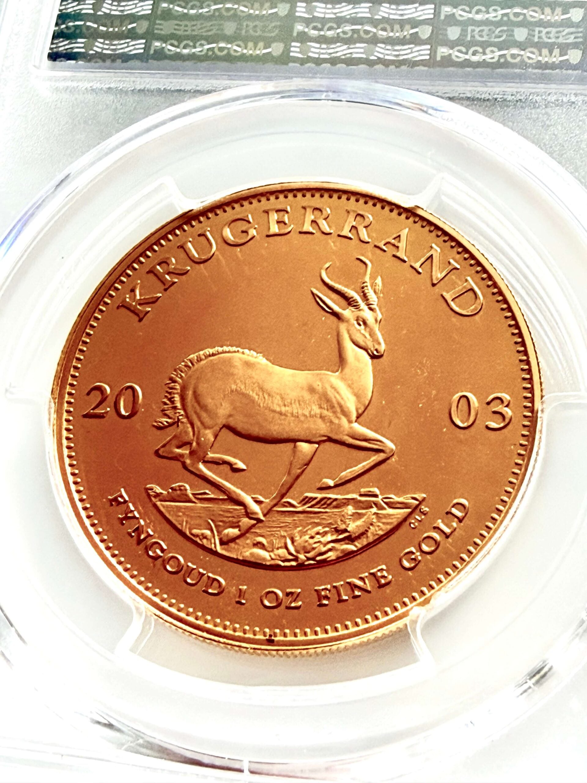 South Africa 2003 Krugerrand 1 oz Gold Proof PCGS PR69 DCAM with Paul Kruger portrait