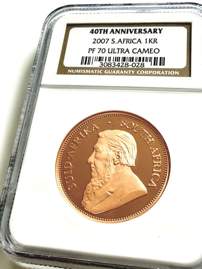 Krügerrand 2007 Proof 40th Anniversary NGC PF70 Ultra Cameo im zertifizierten Slab