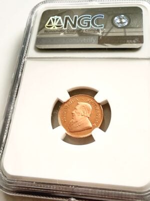 2006 Krugerrand 1/10 oz NGC PF68 Avers Krugerrand 2006, 1/10 oz d'or, qualité Belle Épreuve, certifié NGC PF68 Ultra Cameo, avers orné du portrait de Paul Kruger