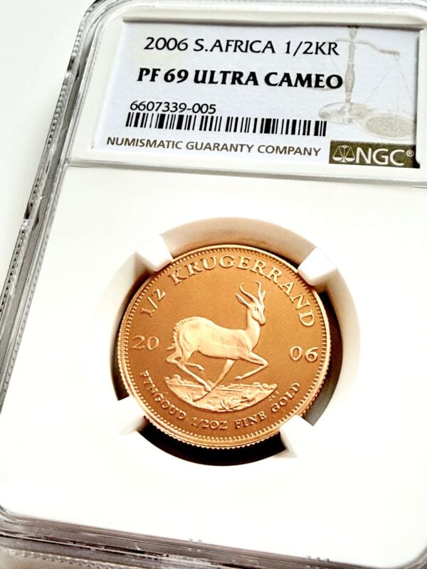 2006 Krügerrand 1/2 oz Gold Proof NGC PF69 Ultra Cameo Revers mit Springbock