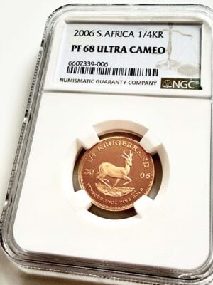 2006 Krügerrand 1/4 oz Gold Proof NGC PF68 Ultra Cameo Revers mit Springbock
