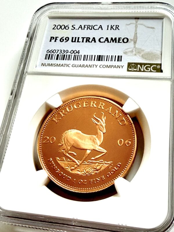 2006 Krügerrand 1 oz Gold Proof NGC PF69 Ultra Cameo Revers mit Springbock