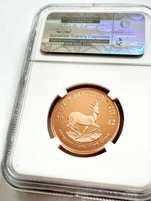 2012年克鲁格兰1/2盎司NGC PF69翻领 2012年克鲁格1/2盎司金质精制NGC PF69 Ultra Cameo 春bok翻领