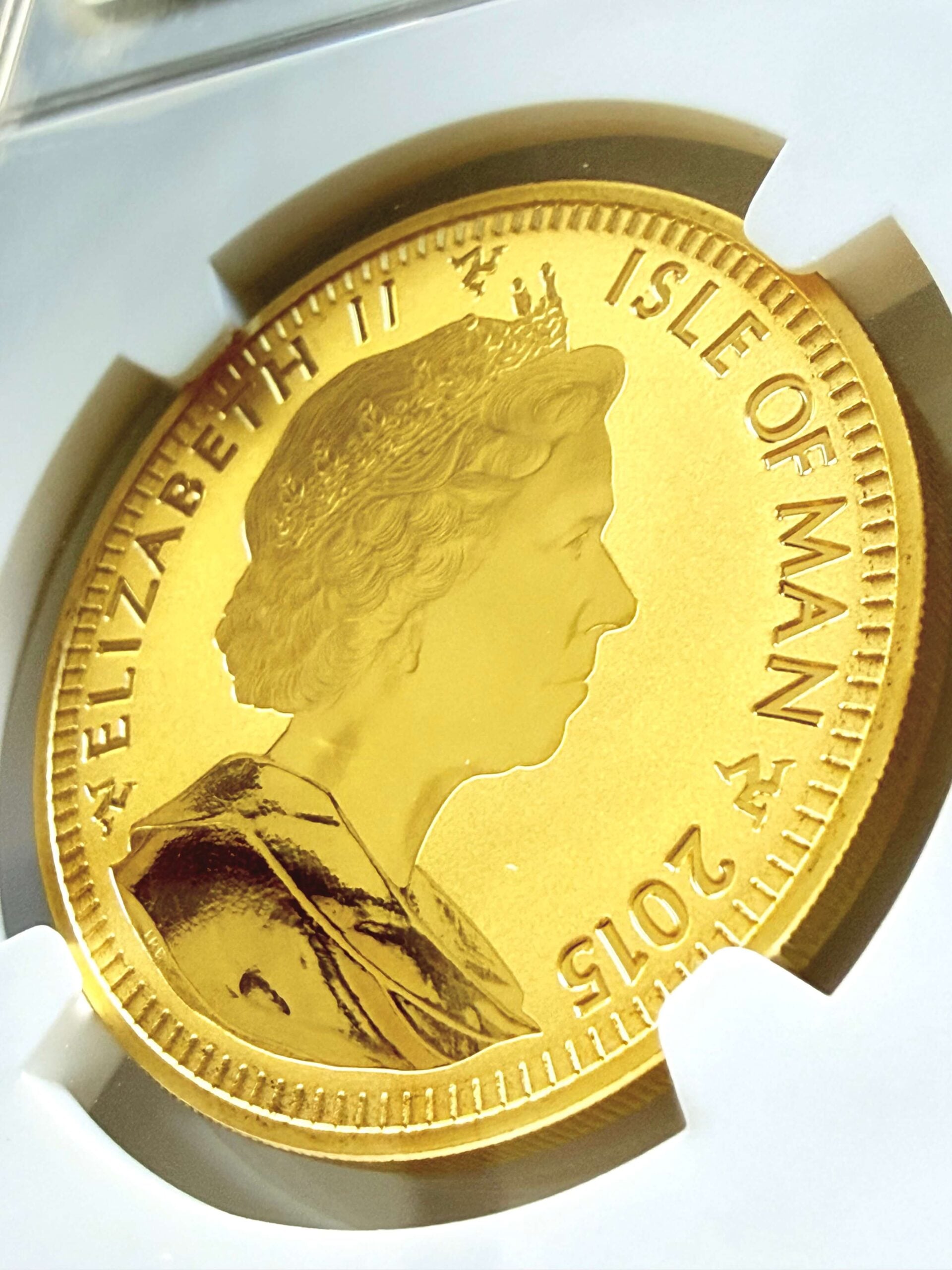 Isle of Man - 2015 - Angel - 1 oz Proof Gold - Incuse Design - NGC PF70 - Image 4