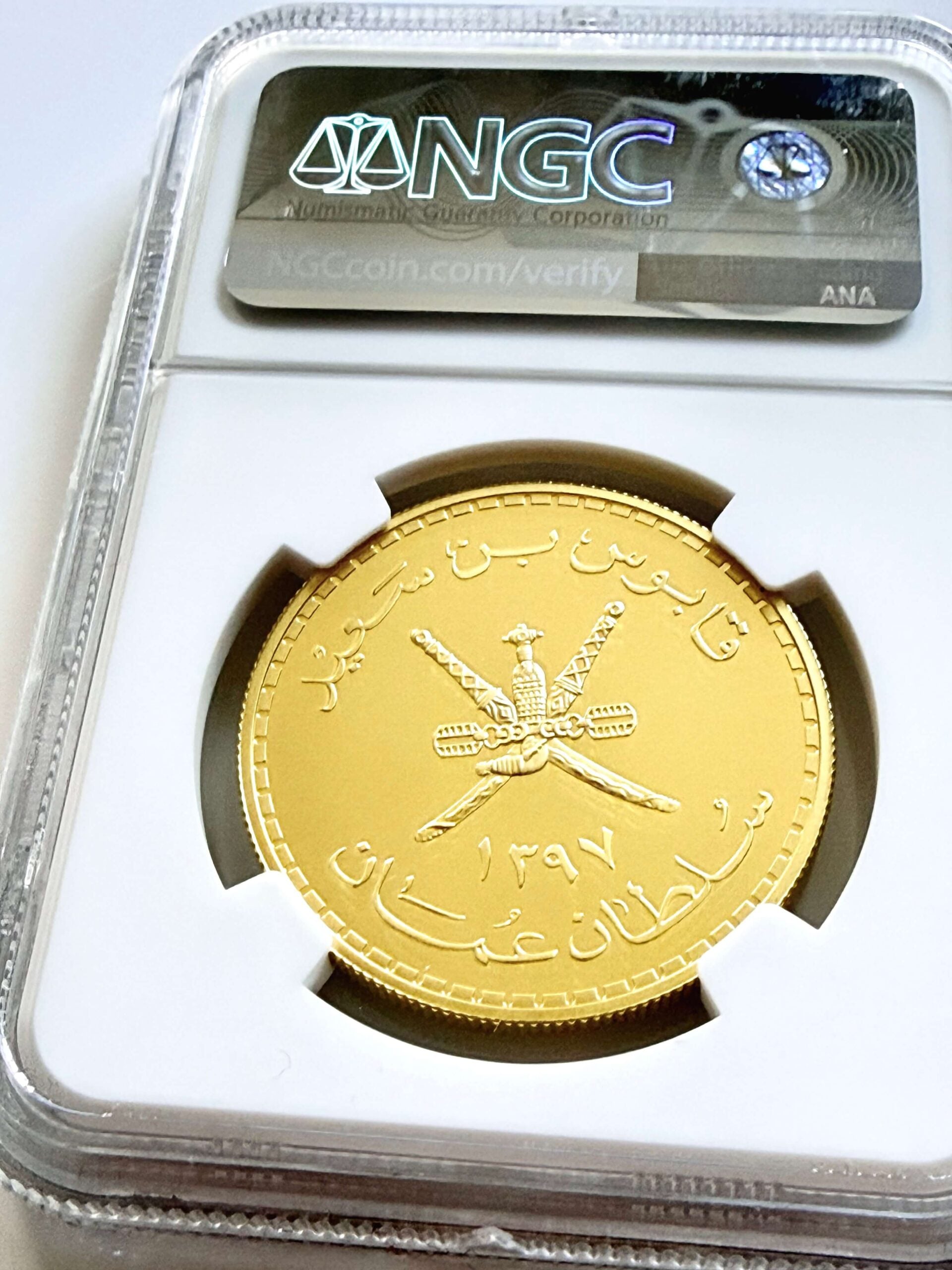 Oman 1976 75 Rials Gold Coin Arabian Tahr NGC PF69 Ultra Cameo