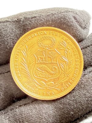 秘鲁 1962 50金鞋底 – 国徽 – 利马铸币厂 秘鲁 1962年 50枚金鞋 利马铸币厂