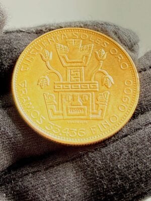 peru-1967-50-soles-inca-indian-head-gold_2 Peru 50 Soles 1967 Goldmünze Inka Motiv Revers