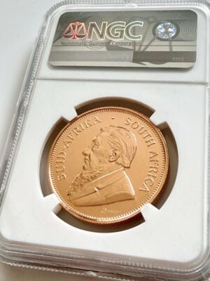 南非 1967-2017 1把克鲁格兰金 – 50周年复刻 – NGC MS70 DPL – 证书4857405-050 南非 1967-2017 1 克鲁格金 NGC MS70 DPL Avers 保罗·克鲁格