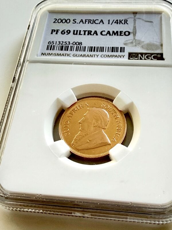 Südafrika 2000 1/4 oz Krügerrand Gold Proof NGC PF69 Ultra Cameo Vorderseite