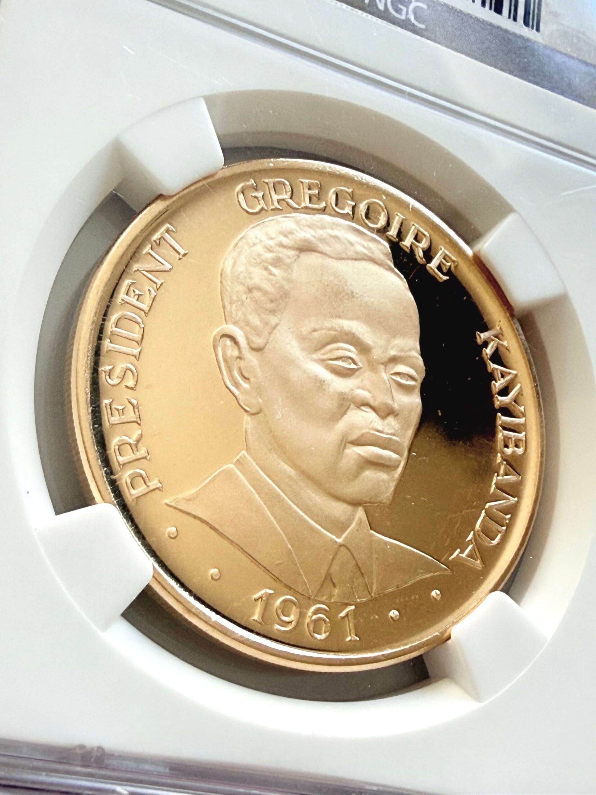 Ruanda 1965 100 Francs Gold Präsident Grégoire Kayibanda NGC PF67 Ultra Cameo