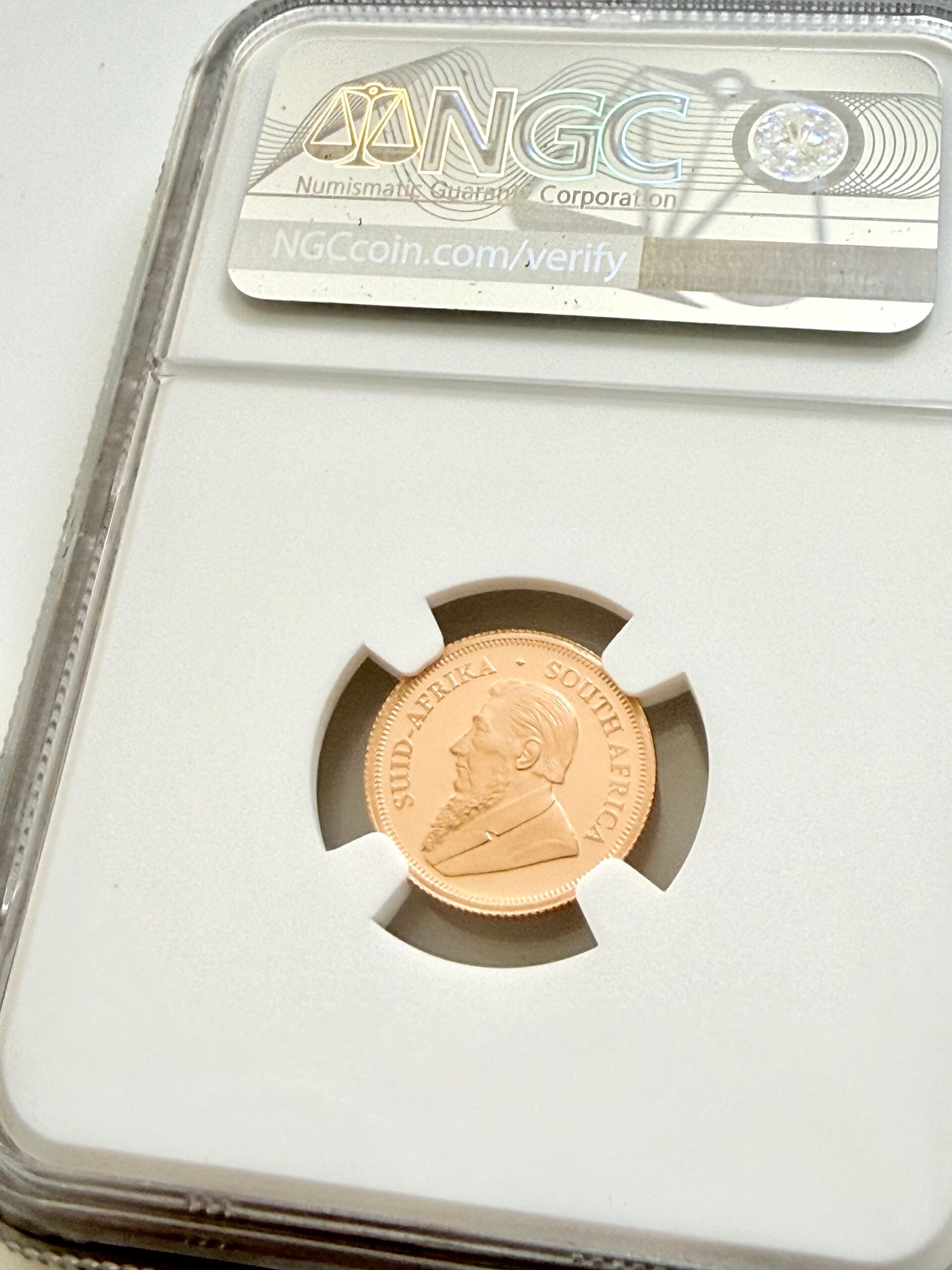 2022 Südafrika 1/10 oz Gold Krügerrand NGC PF70 Ultra Cameo Vorderseite Paul Kruger