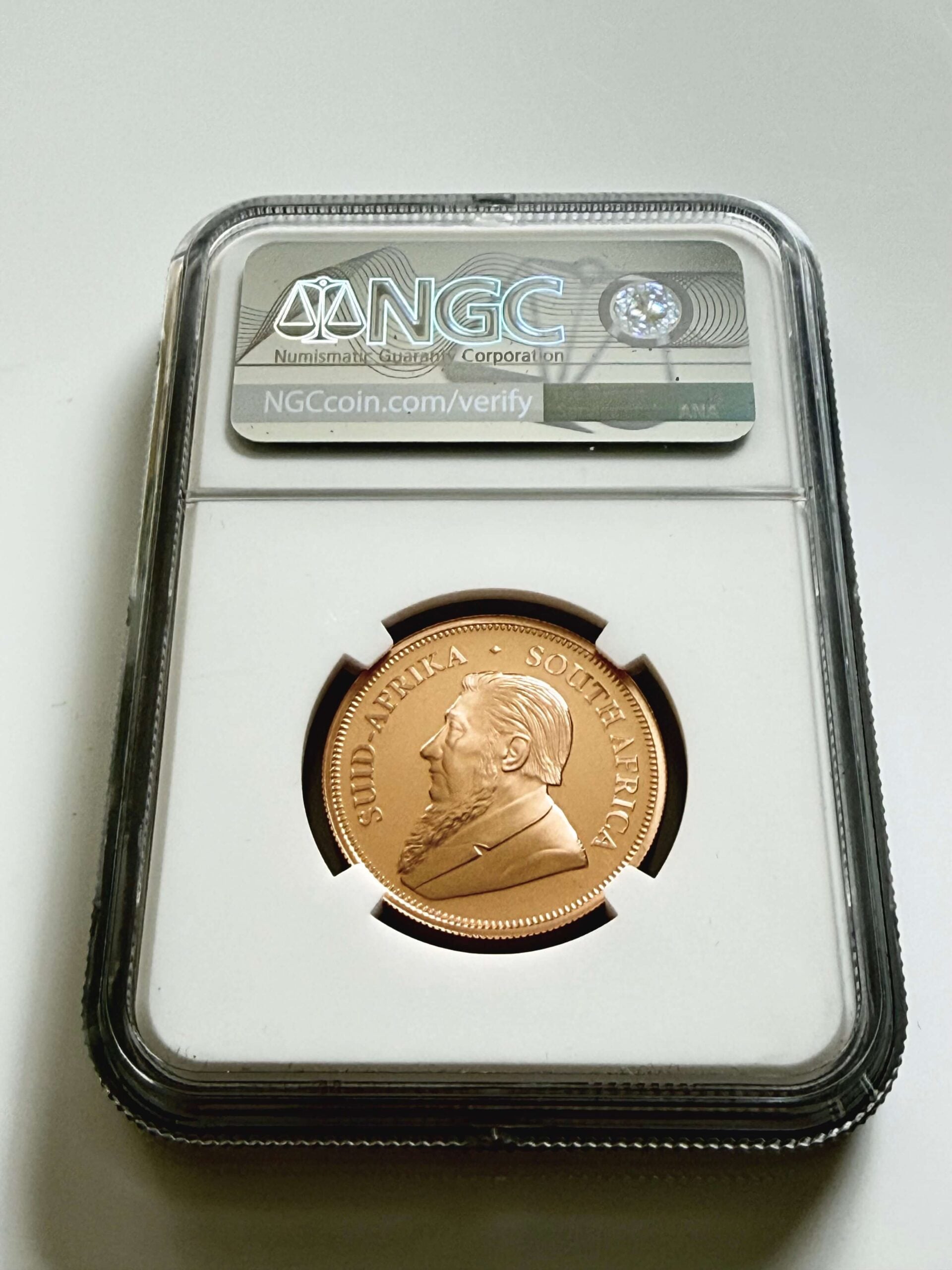 2022 Südafrika 1/2 oz Gold Krügerrand NGC PF70 kompletter NGC Holder Vorderseite