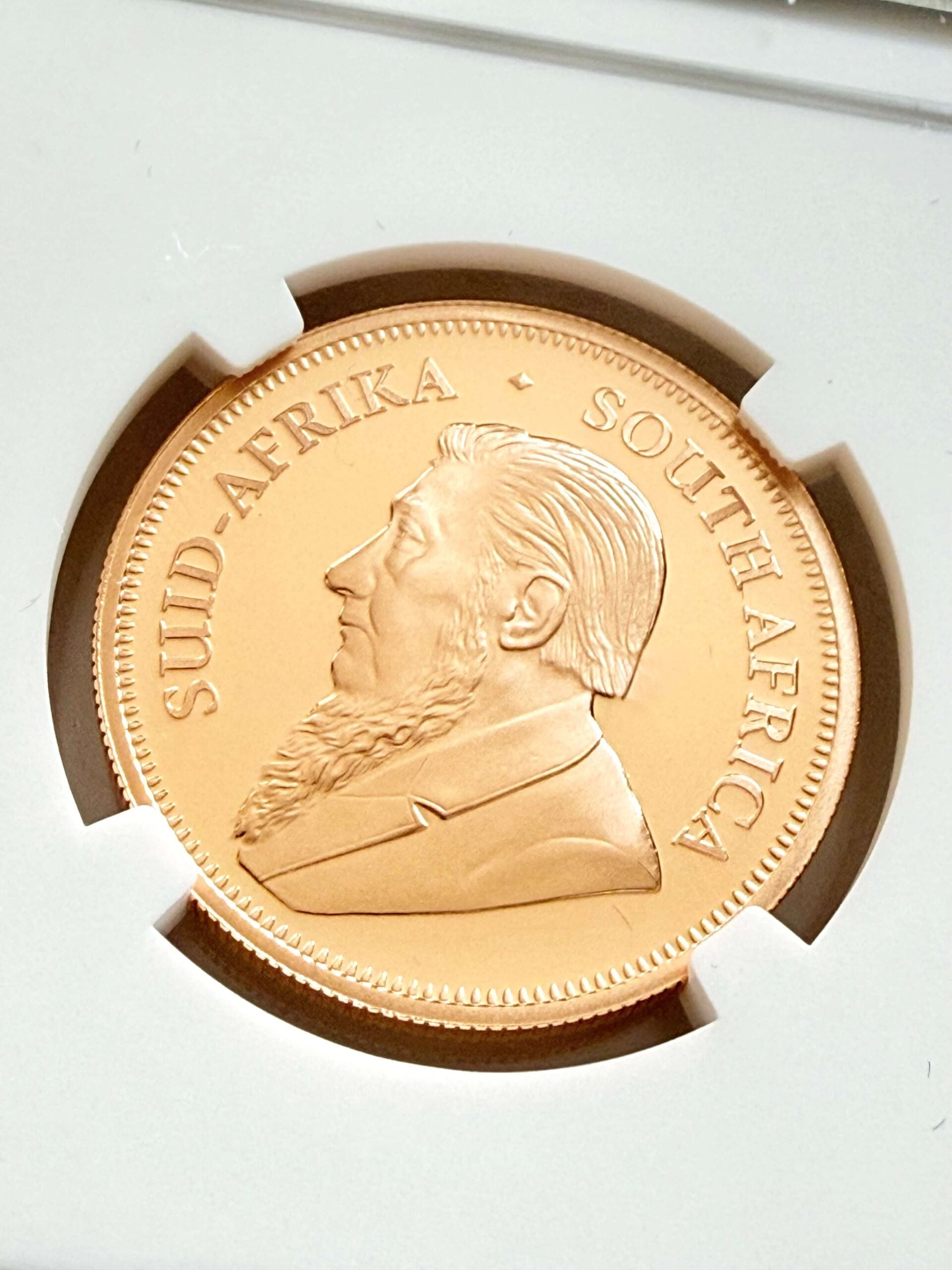 2022 Südafrika 1/2 oz Gold Krügerrand Paul Kruger Vorderseite Detail NGC PF70