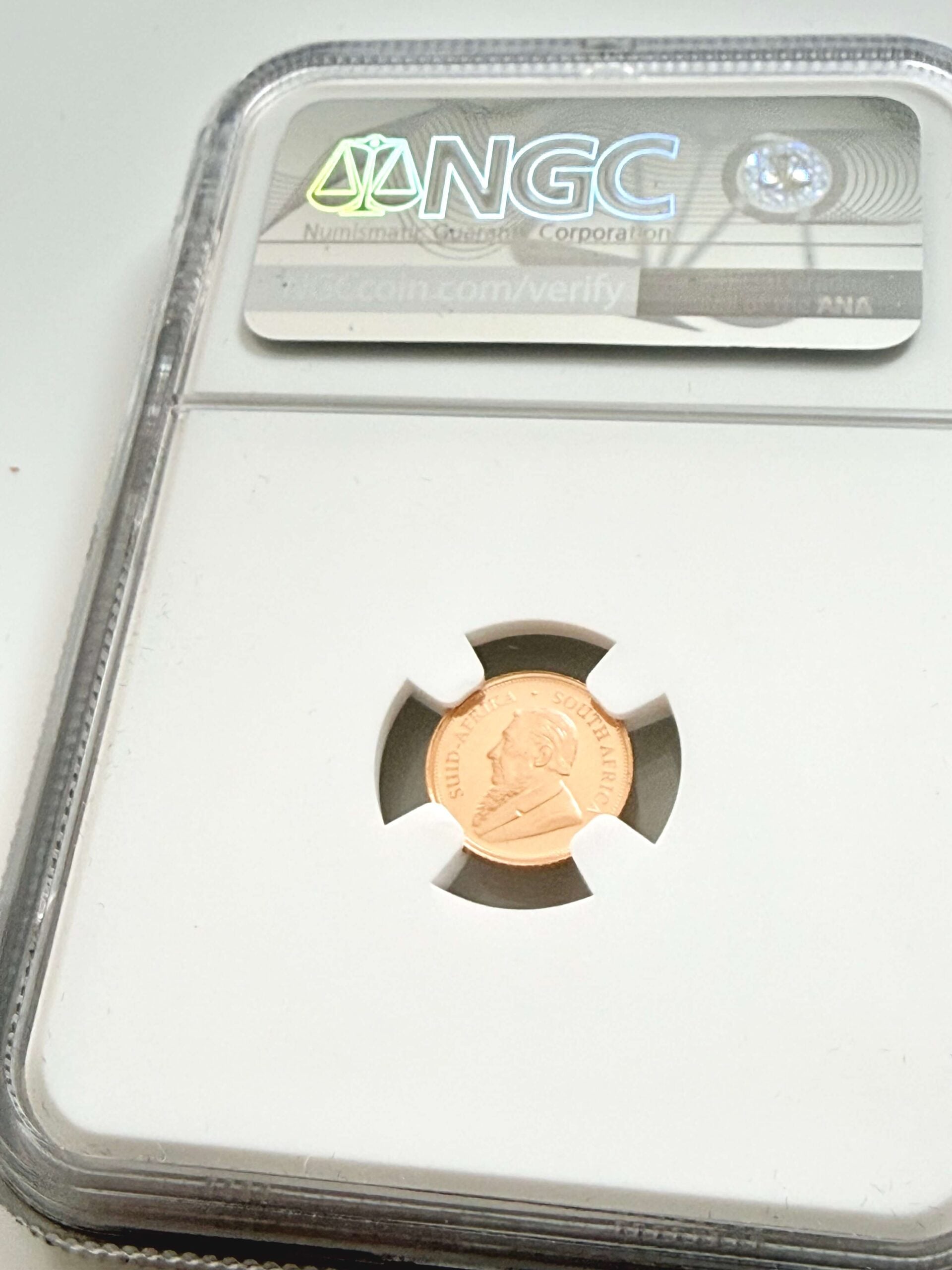 2022 Südafrika 1/20 oz Gold Krügerrand NGC PF70 Ultra Cameo Vorderseite Paul Kruger