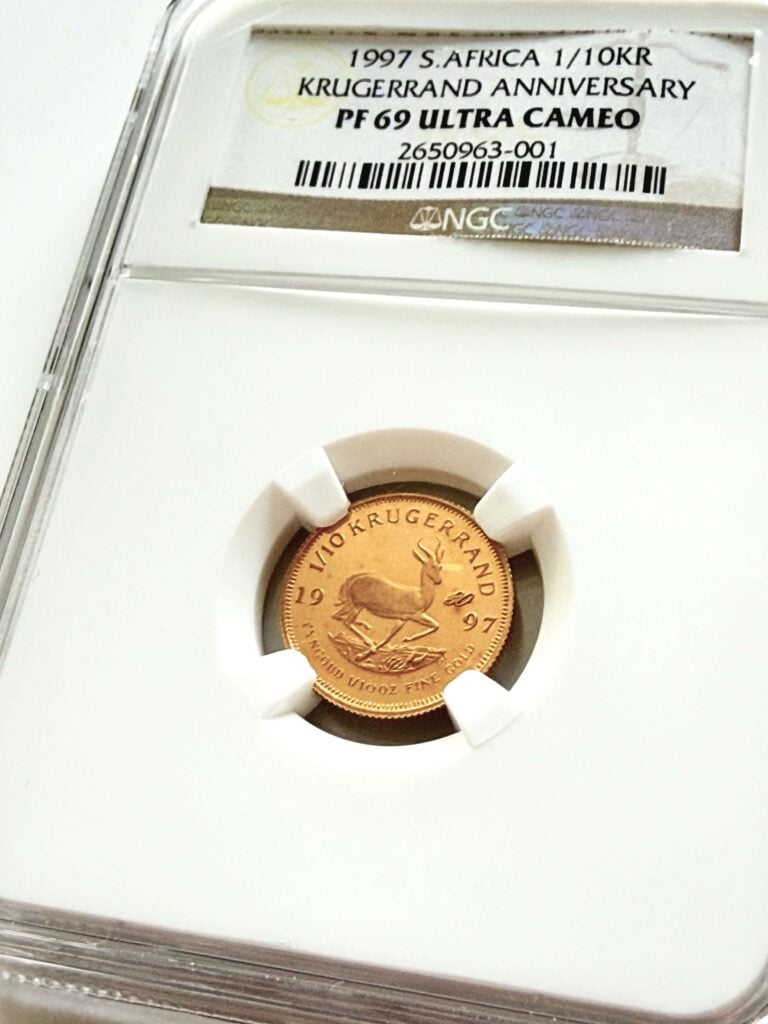 Südafrika 1997 1/10 oz Krügerrand 30 Jahre Mint Mark Edition NGC PF69 Ultra Cameo - Revers