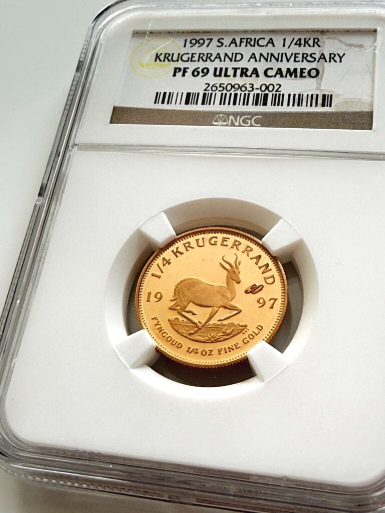 1997 1/4 oz Krügerrand Anniversary NGC PF69 Ultra Cameo - Revers mit 30-Jahre-Mint-Mark