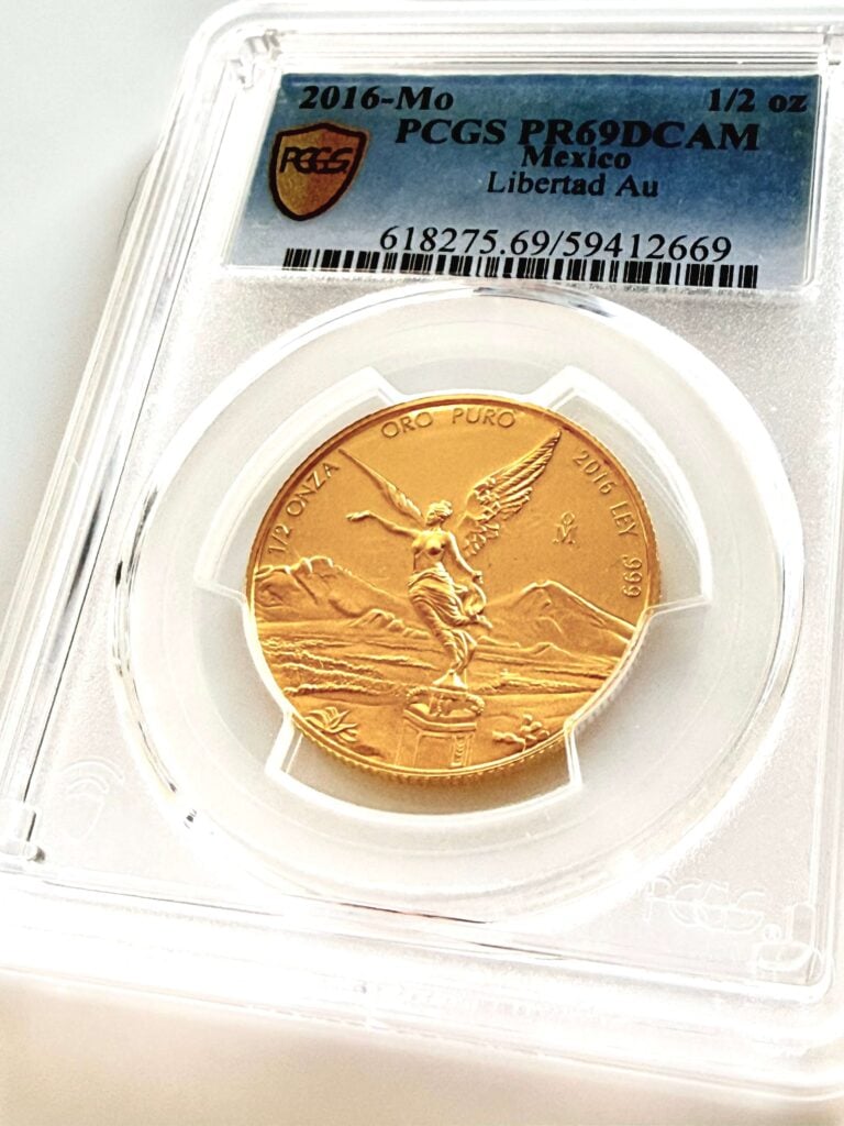 Mexiko 2016 Libertad 1/2 oz Gold Proof PCGS PR69DCAM Zertifikat 59412669 Vorderseite